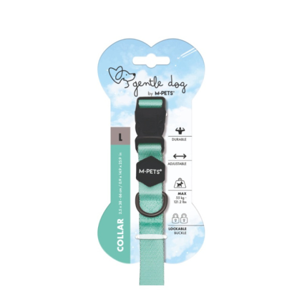 MPets GENTLE DOG ошейник для собак бирюзовый L 38-66 см